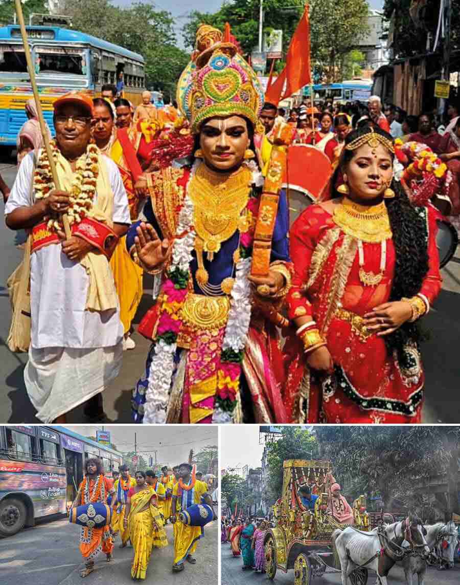 Bharat Sevashram Sangha conducted a procession on the eve of 129th birth anniversary of Acharya Swami Pranavanandaji Maharaj on Ballygunge Bijon Setu  