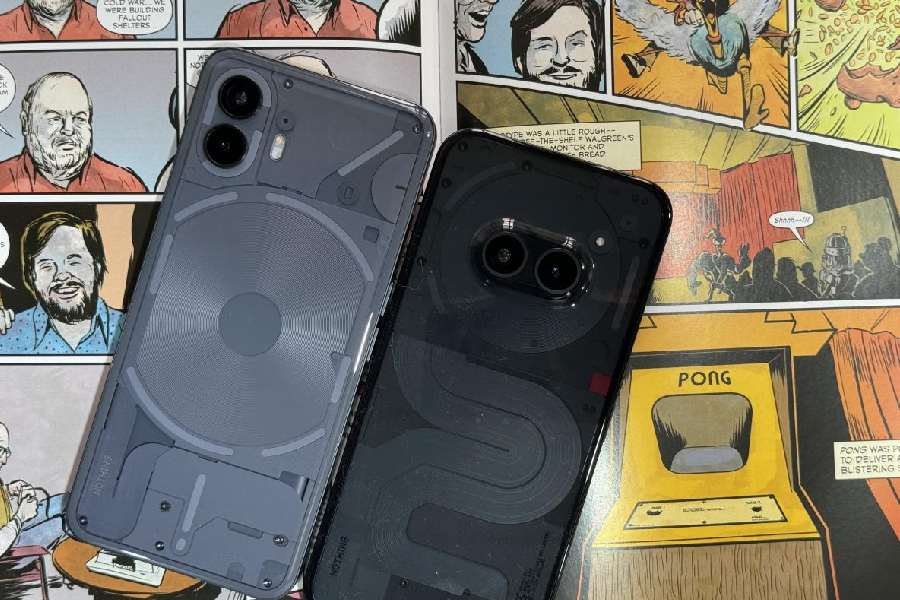Nothing Phone (2a) versus Nothing Phone 2 (left)