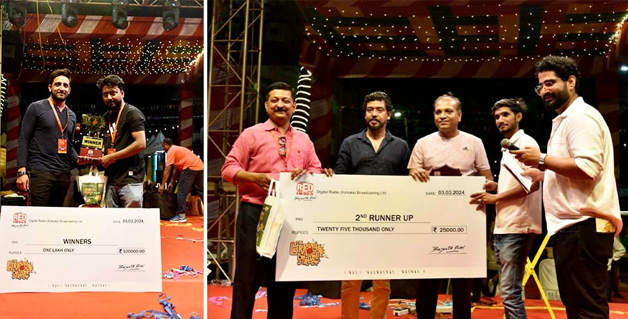 The event continued late into the night as did the competition but it was Behala Carrom Club who left with the biggest smiles and also the biggest cheque. Behala was represented by Md Farook (29) and Sk Majid (31), both of whom have been playing carrom from a very young age. ‘We have been playing carrom together for a long time but we never expected to be playing with the possibility of winning Rs 1 lakh for a tournament. If we win, the cheque will go straight to the Behala Carrom Association people who have supported us right through,’ said the boys from Behala before the final. Bhairav Ganguly College came up till the finals but unfortunately couldn’t jump the final hurdle. To their disadvantage, Nawab Hussain (21) and Subham Nandy (29) were partnering for the first time as one of the original participants fell sick. The college boys fought hard but couldn’t stand up to the experience of the Behala Carrom Association players