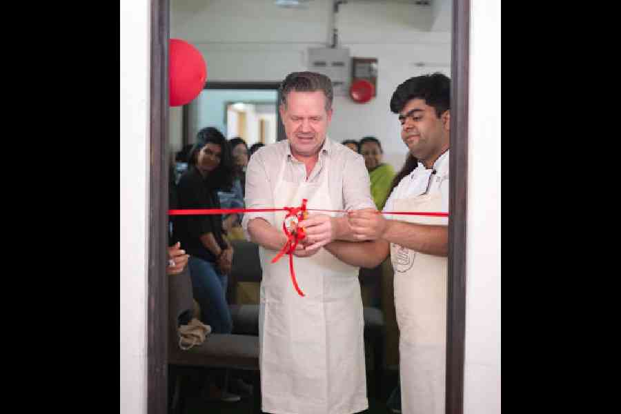 Chef Van Damme and chef Shashvat Dhandhania inaugurated the bakery for Ek Tara