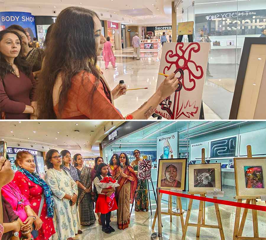 Acropolis Mall celebrated International Women’s Day on Friday with a special Art Exhibition 2024 aligning on the global theme ‘Inspire Inclusion’. Reputable artist Eleena Banik inaugurated the event that is showcasing the profound perspectives of womanhood through the strokes of talented female painters. Fifteen captivating artworks adorned the atrium of the Acropolis Mall, each portraying unique facets of the feminine experience 