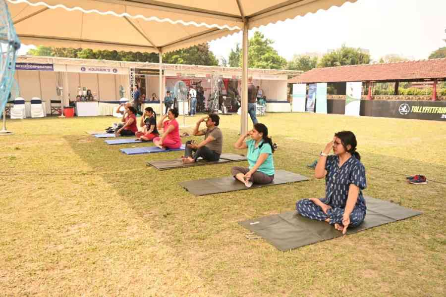Yoga was rejuvenating and helped all the participants relax on a breezy Sunday morning