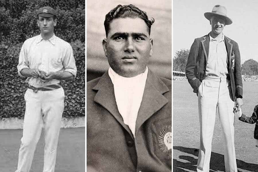 (From left) Nobby Clark in India, 1934; Mohammad Nissar in 1932 and Frank Tarrant