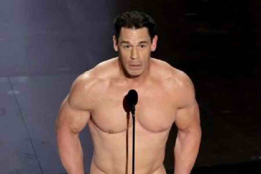 John Cena doing (almost) a full monty!