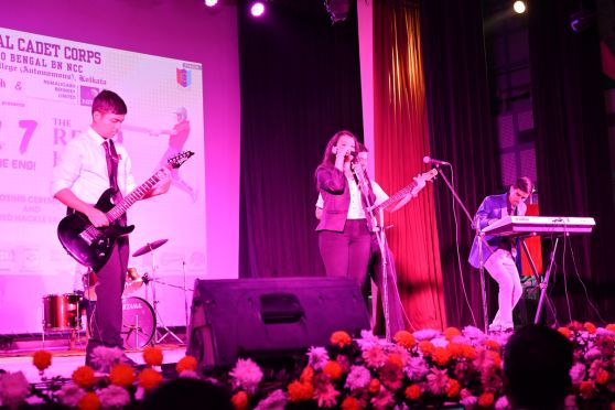 The inaugural band serenaded the audience with melodious performances.