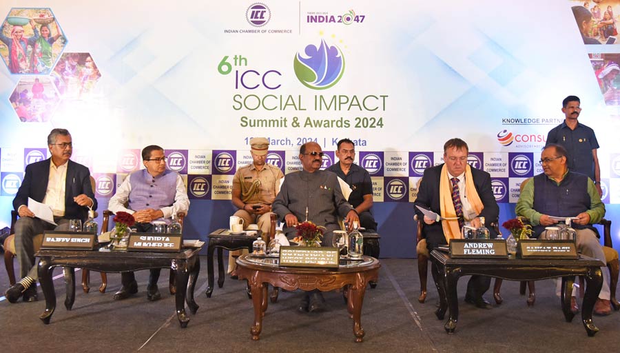 The Indian Chamber of Commerce organised the 6th Social Impact Summit on March 12 at Taj Bengal Kolkata. The chief guest was governor of West Bengal Dr CV Ananda Bose and Dr Andrew Fleming, deputy high commissioner, British Deputy High Commission Kolkata was the guest of honour. Dr Rajeev Singh, director general, Indian Chamber of Commerce and others were also present  