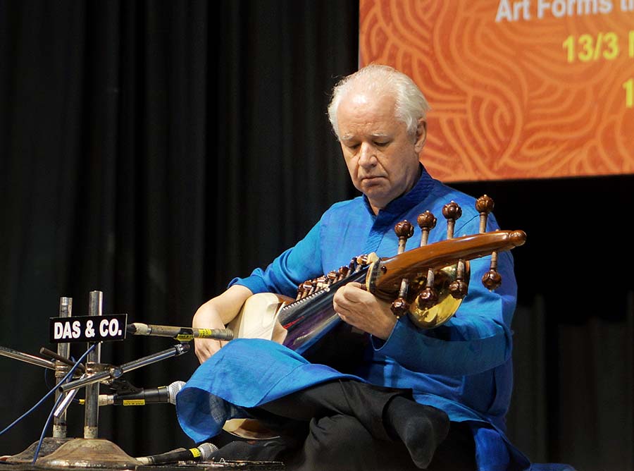 Adrian McNeil, sarod player and ethnomusicologist from Australia, performed at the concert