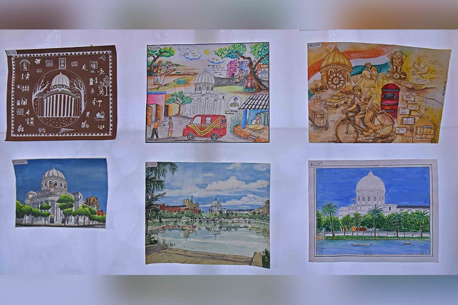 Paintings of the GPO on display