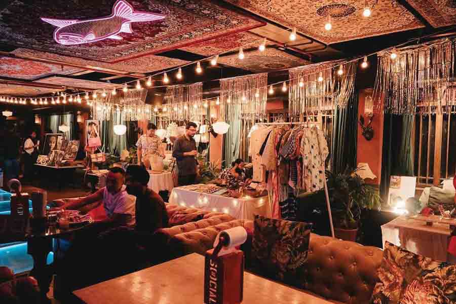 The second floor of the venue hosted a mini pop-up showcasing local brands 