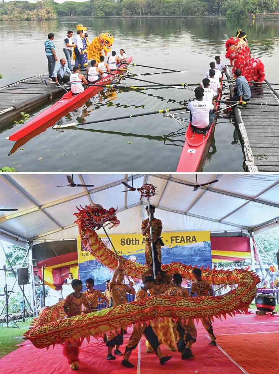 The inaugural programme of the 80th ARAE-FEARA Regatta at Lake Club, Kolkata was held on Monday. The Annual Championship of the Amateur Rowing Association of the East (ARAE) and Far East Amateur Rowing Association (FEARA), now known as "ARAE-FEARA" is the oldest Inter-Club International Rowing Championship in the East of Suez  