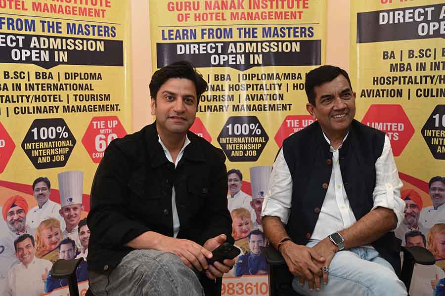 ‘Students have much more clarity today about where they want to be, and easier access to knowledge. Food is a universal language, and I can see an explosion of talent,’ said Kunal Kapur at the event. Talking about Kolkata, (right) Sanjeev Kapoor said, ‘Kolkata always aces culinary competitions. Wherever I am in the world, I meet chefs who have studied from this city. My only advice to you would be to not follow, but lead wherever you go’  