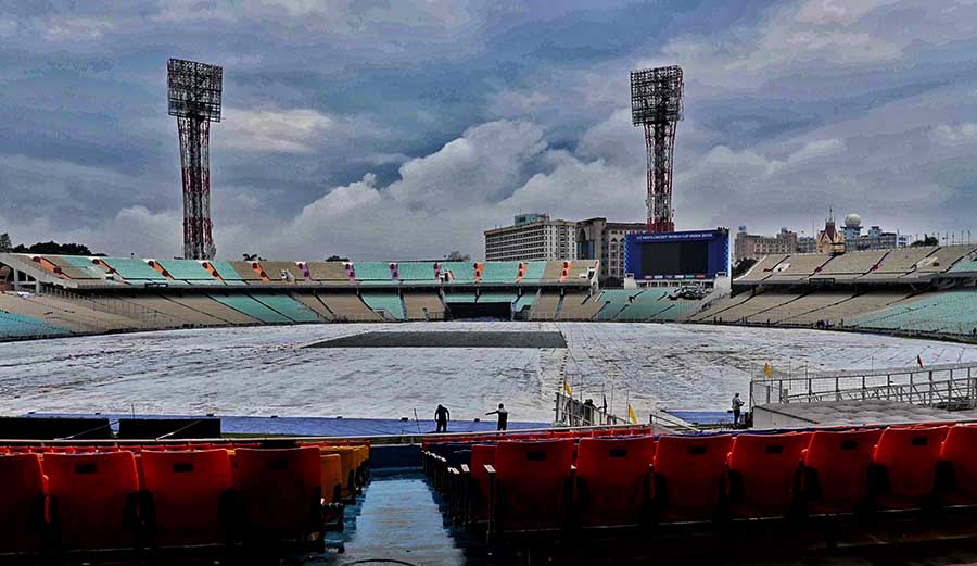 Team Kolkata Knight Riders are already in the city practising for their match against Sunrisers Hyderabad scheduled on March 23. However, the rain on Wednesday led the stadium authorities to cover the field and practices were hindered   