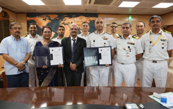 The MoU was signed between Rear Admiral K Srinivas and Prof Rintu Banerjee