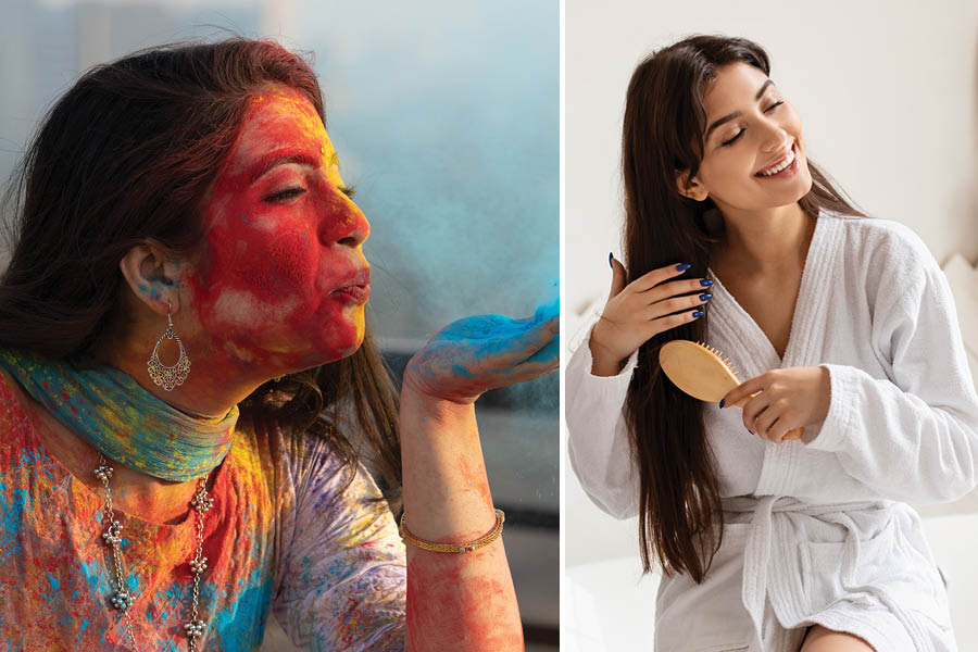 Taking good care of your hair is a must on Holi