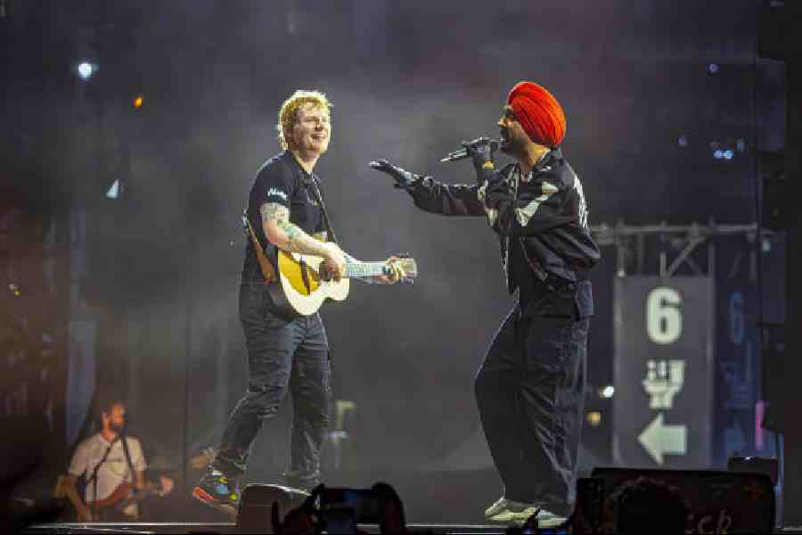 Diljit Dosanjh brought the house down as he made a surprise appearance, singing Lover. The surprise didn’t end there... as Ed sang lines from the song. The crowd went berserk with excitement. “How do I follow that?” said Ed Sheeran after Diljit’s exit. The answer was to sing one of his big hits — Perfect