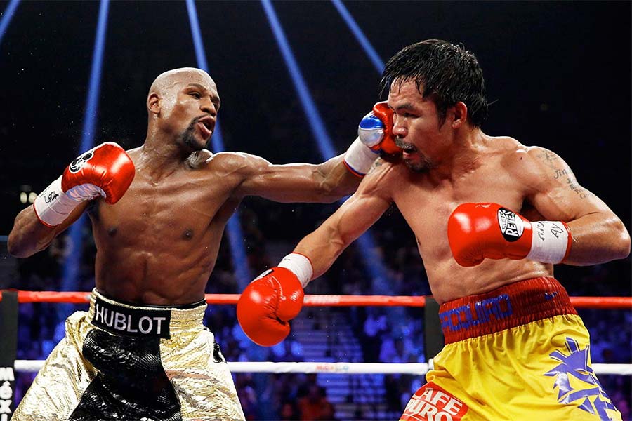 Mayweather beat Pacquiao by unanimous decision after 12 rounds during their much-anticipated fight in 2015