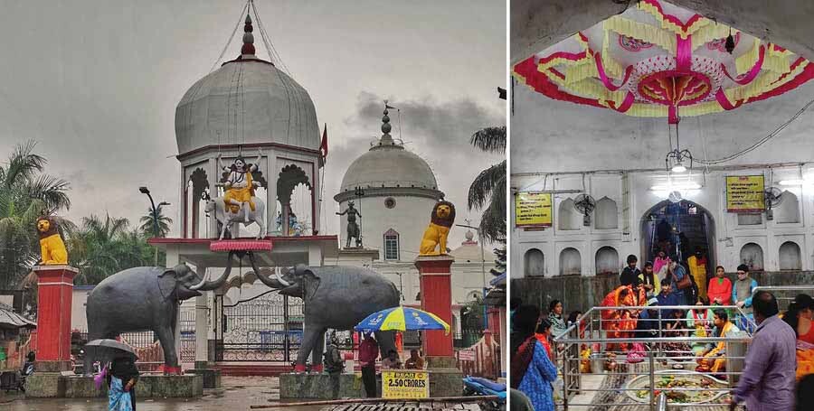 Thousands of pilgrims throng the Jalpesh Mandir near Jalpaiguri town in monsoon every year. It was dedicated to Lord Shiva by Cooch Behar king Shri Prananarayan in 1663. Bisu Singh, the father of king Maharaja Narayan, later repaired it