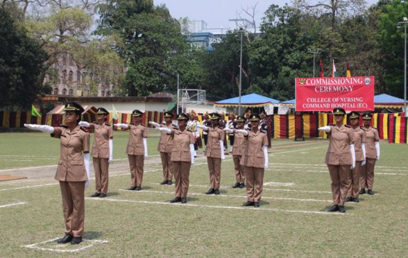 Students taking oath