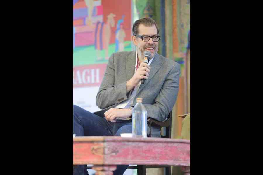  Osman during a session at the Samsung Galaxy Tab S9 Series Jaipur Literature Festival this year