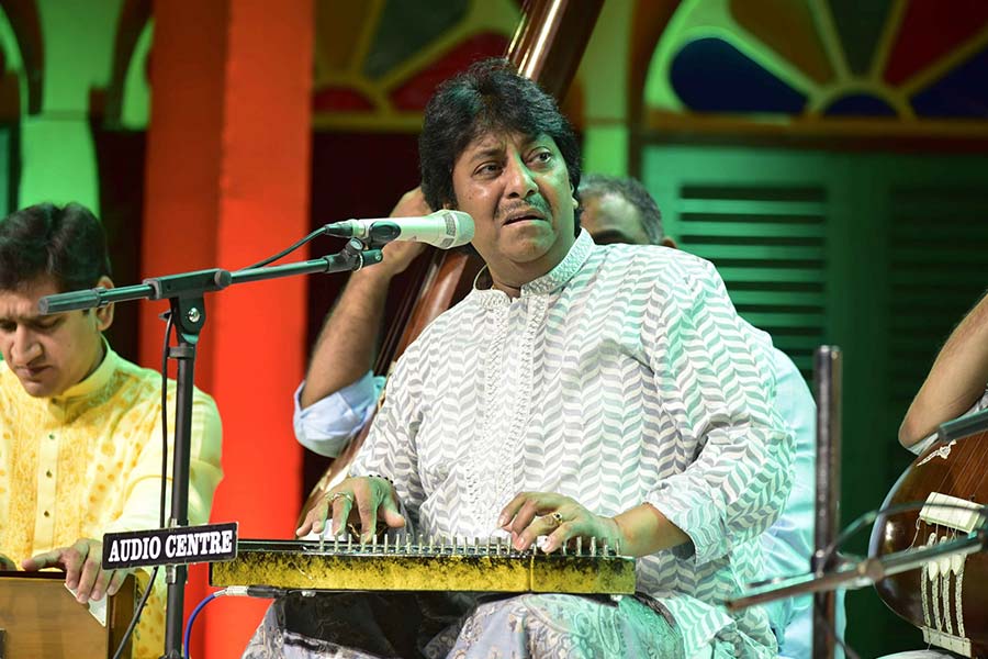 The late Rashid Khan performing at the DLMC 