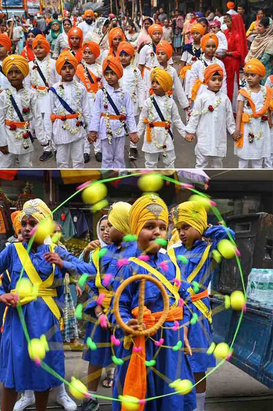 Hola Mohalla Nagar Kirtan was held at Burrabazar on Tuesday. Hola Mohalla is celebrated by the Sikh community around Holi  