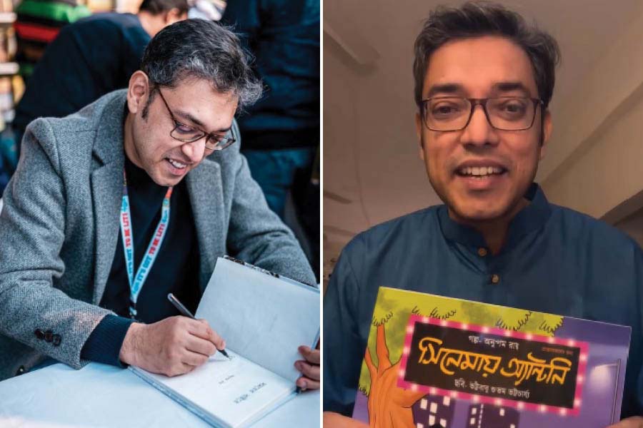 In 2015, Anupam Roy released his first graphic novel, ‘Antony o Chandrabindoo’, and there have been many since including his latest ‘Cinemaye Antony’