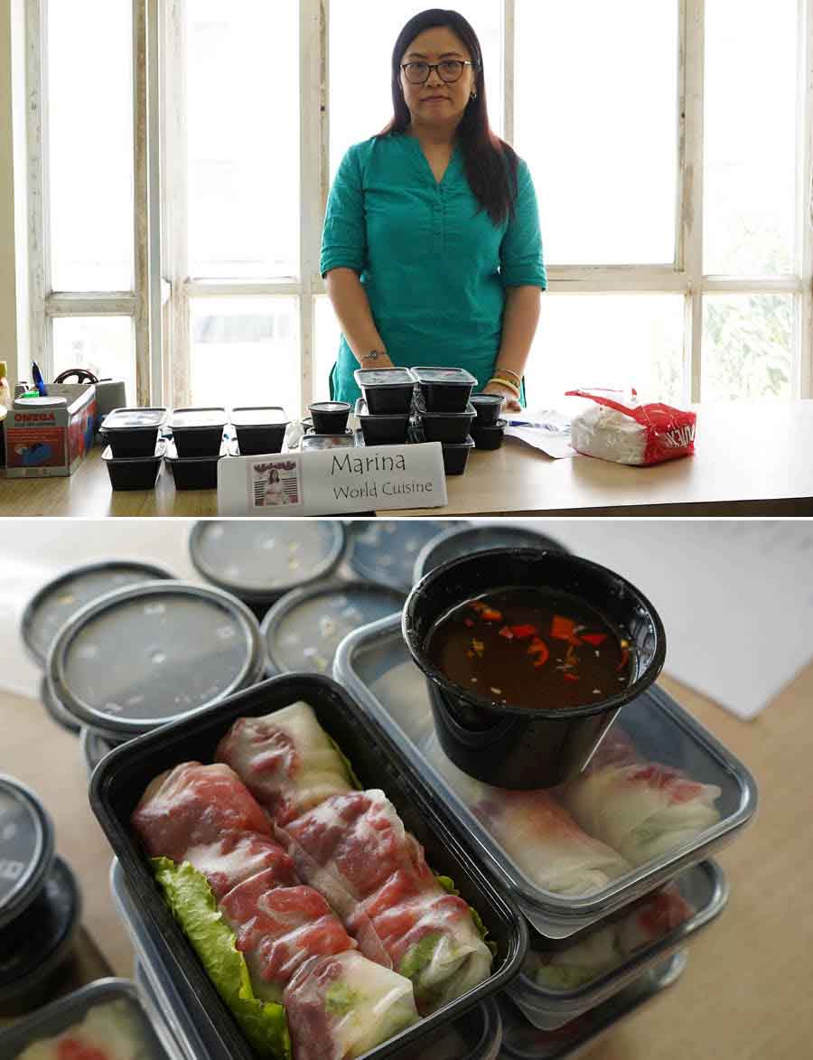 Marina Chung, a home chef known for stirring up world cuisine offerings in the heart of Kolkata, joined the cook up with Rice Paper Rolls with Char Siu Pork, and a Taiwanese Stir Fried Pork