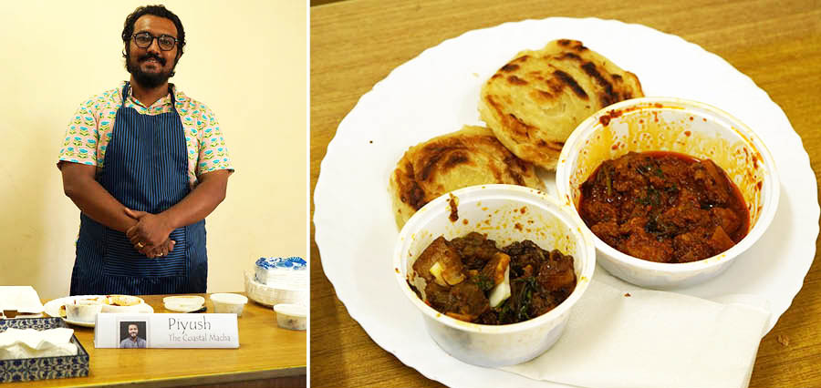 Piyush Menon, former owner of The Coastal Macha restaurant that now operates as a pop-up, and guest chef for Gormei, brought south Indian flavours to the table with Mangalorean Pork Ghee Roast, a tender Kerala-style slow-cooked Pork Dry Fry and Madurai-style Bun Parotta