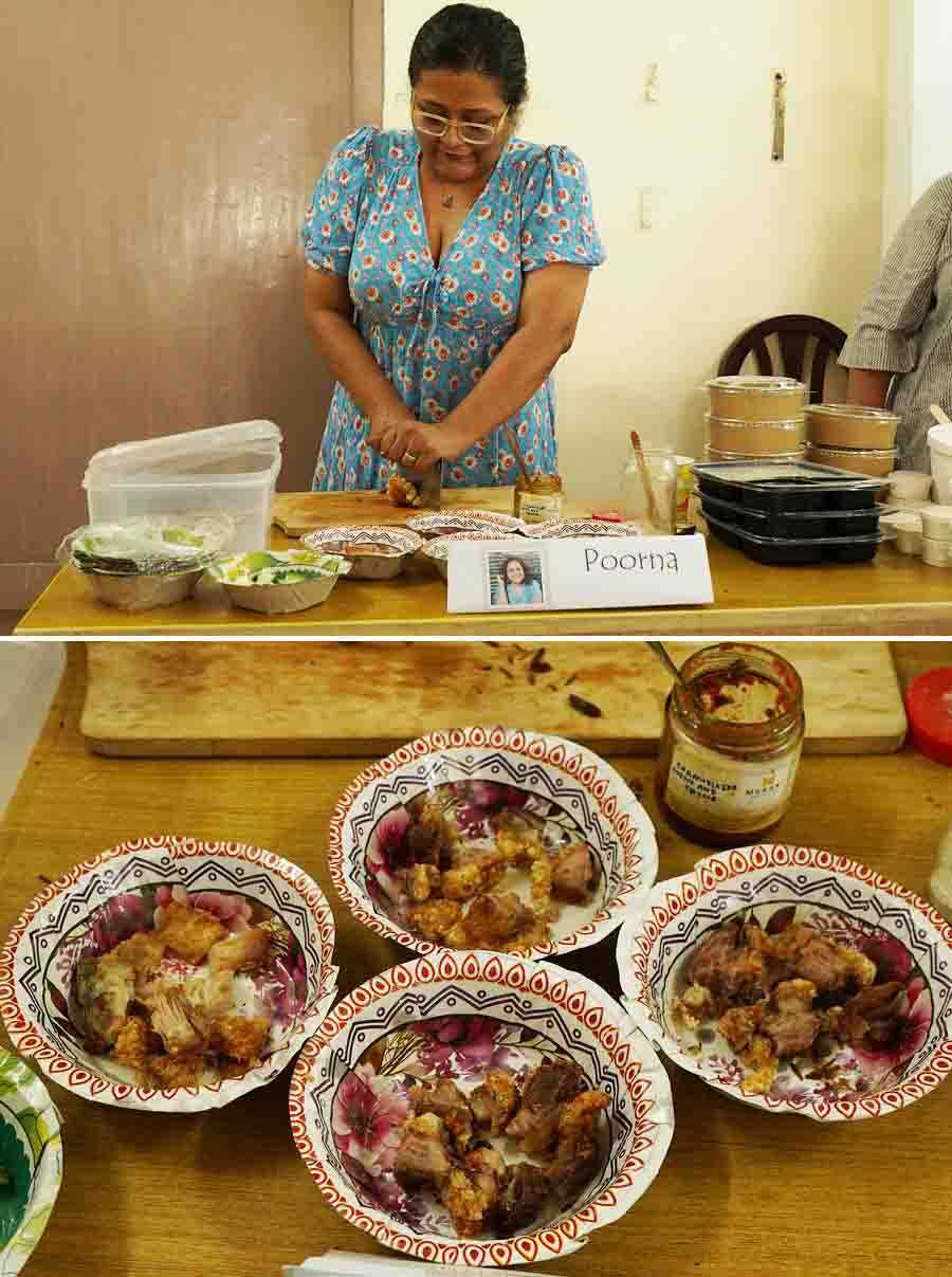 Food connoisseur Poorna Banerjee, owner of Presented by P consultancy, and another home chef with high votes, made a crispy lechon with pork belly and rendang with pork. This was her second time participating in a cook-out and was ‘glad that people liked my food.’ She also said she was ‘proud of the way the event was handled and managed, and loved my fellow home chefs’ creativity. After the event, we all got together to eat and talk, and it was wonderful to meet and eat after all the work. Totally worth it when you see the smiles!’