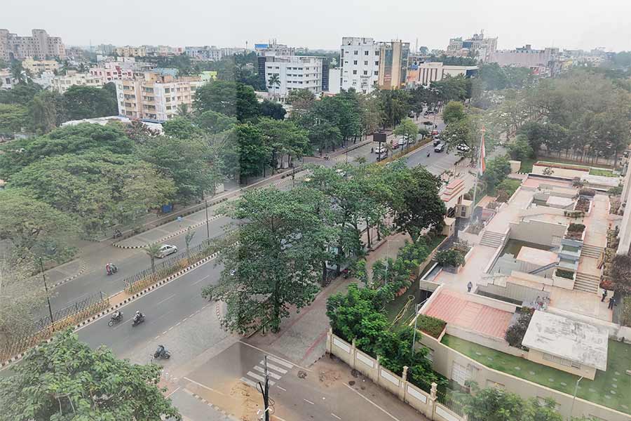 City views of Bhubaneswar from the suite