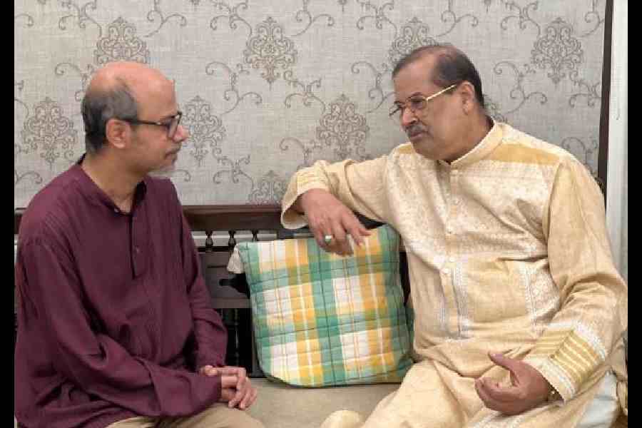 Pandit Ajay Chakraborty discusses Sunday's concert with Srijato who would be the narrator