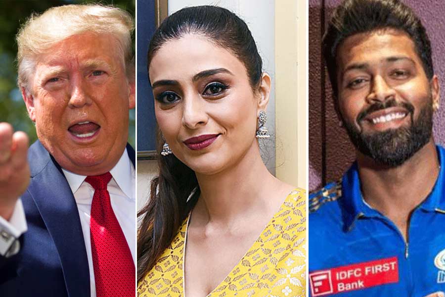 (L-R) Donald Trump’s need for advice, Tabu on ‘Crew’ prep, Hardik Pandya quitting, and more in this week’s satirical wrap-up