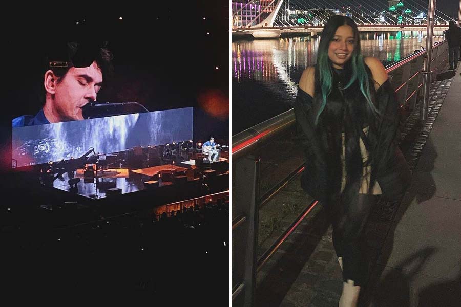 Paloma (right) was transported back in time when witnessing (left) John Mayer in concert