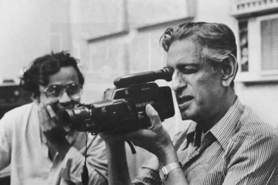 Anup Ghosal with Satyajit Ray in an undated photograph