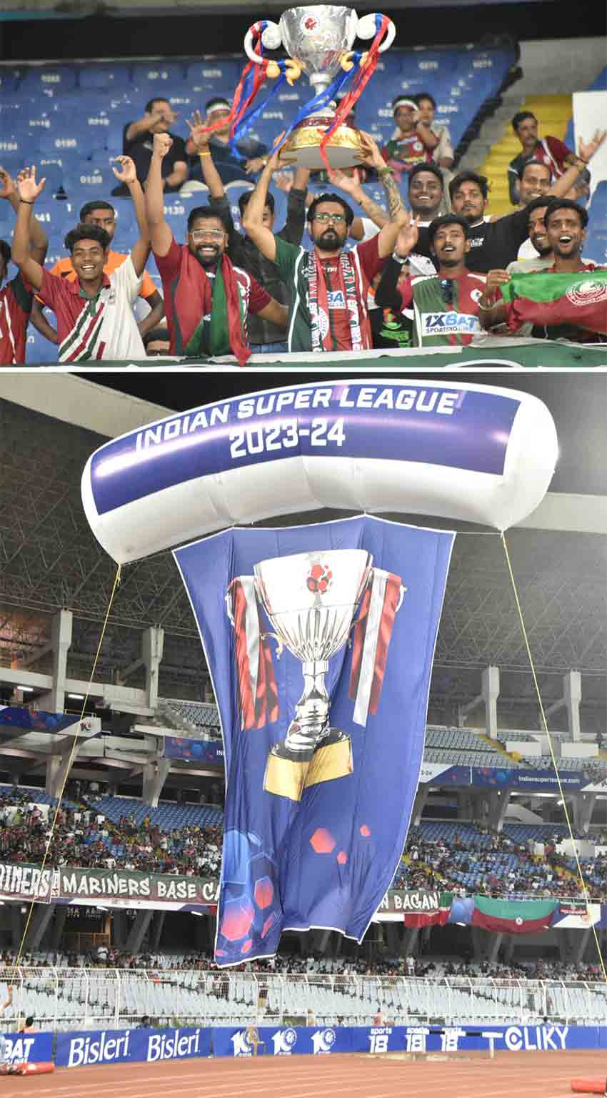 Mohun Bagan Super Giants clash with Mumbai FC in the ISL final match at Salt Lake stadium on Saturday evening