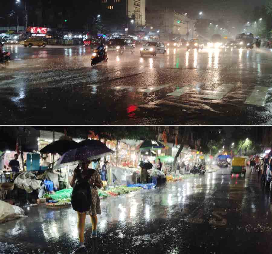 As rain lashed most parts of Kolkata and its outskirts on Monday evening as part of a Nor’wester, most commuters returning home were caught unawares. Since the rain brought an end to a 46-day dry spell, which comprised almost a sweltering month of 40-plus temperatures, not many were complaining  