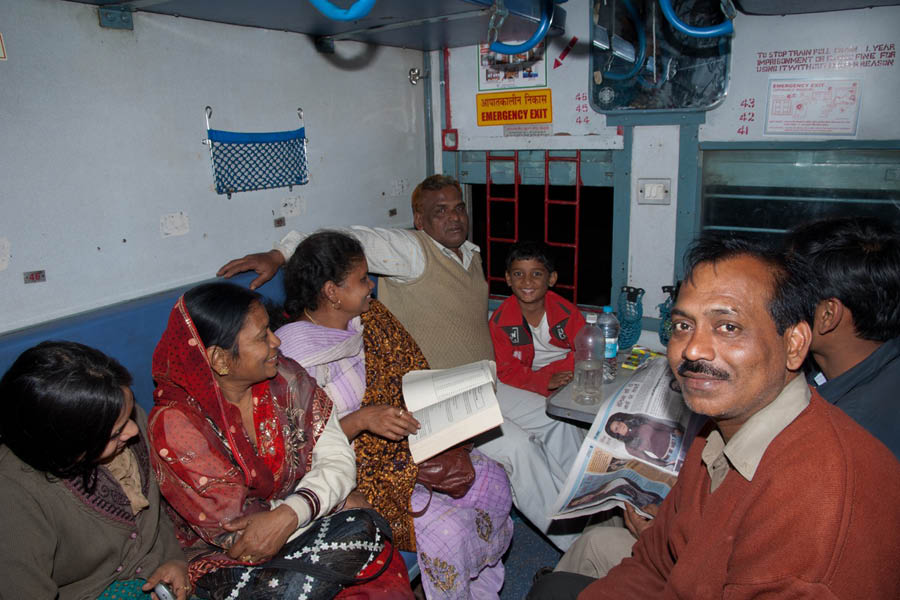 Negotiating to ‘please adjust’ to the family can sit together close to each other is an important part of train travel