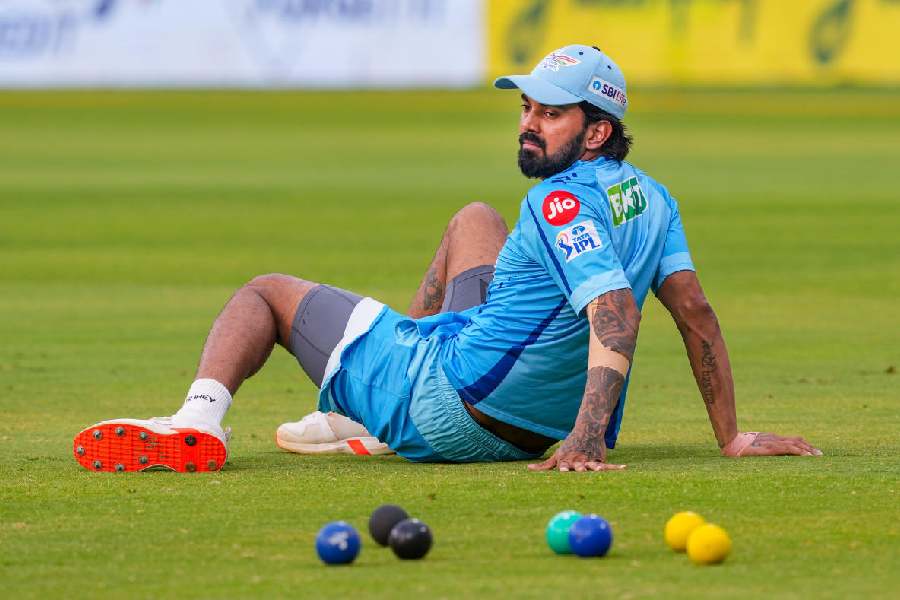 KL Rahul during a practice