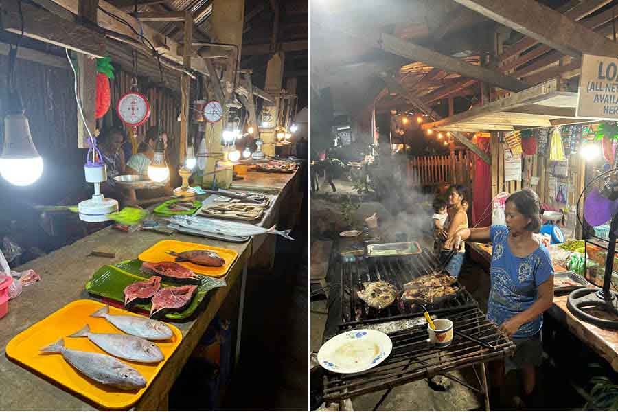 Occasionally, I would go over to the local fish market and buy fish. I would then have it grilled at the place right next to it for 25 pesos. This is as fresh and tasty as it gets. This grilled fish, with lots of calamansi (a hybrid lemon very common in these parts) squeezed on it, was probably my tastiest meal in the Philippines