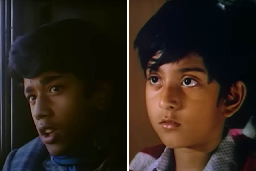 L to R: Siddhartha Chatterjee as Topshe and Kushal Chakraborty as Mukul in ‘Sonar Kella’