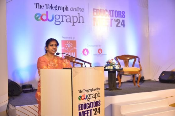 Prof Manoshi RoyChowdhury, Co Chairperson of Techno India Group at The Telegraph Online Edugraph Educators Meet'24