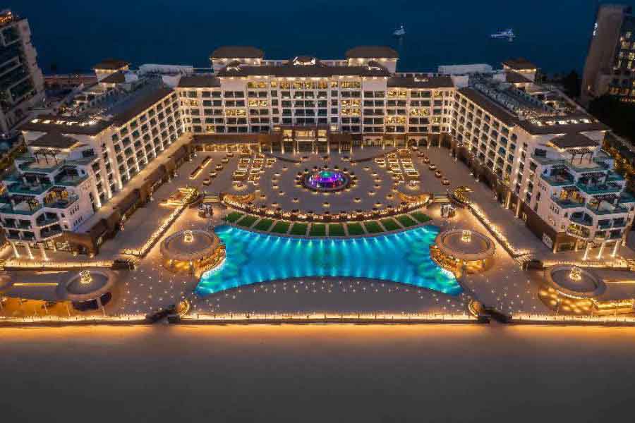 The Taj Exotica Resort and Spa, The Palm, Dubai, served as the author’s port of call in these rich lands during his stay