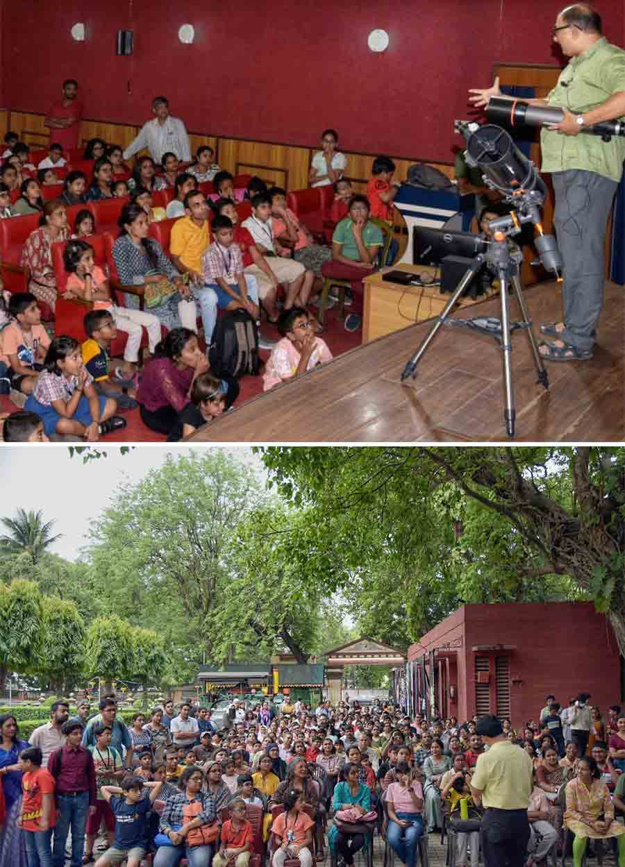 Birla Industrial & Technological Museum, Kolkata, conducted Astro Nights featuring space-themed science exhibition, open-air science show, popular talk and telescope demonstration on May 11  