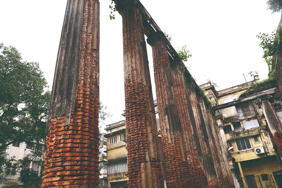 The columns supporting the outside porch were Ionic