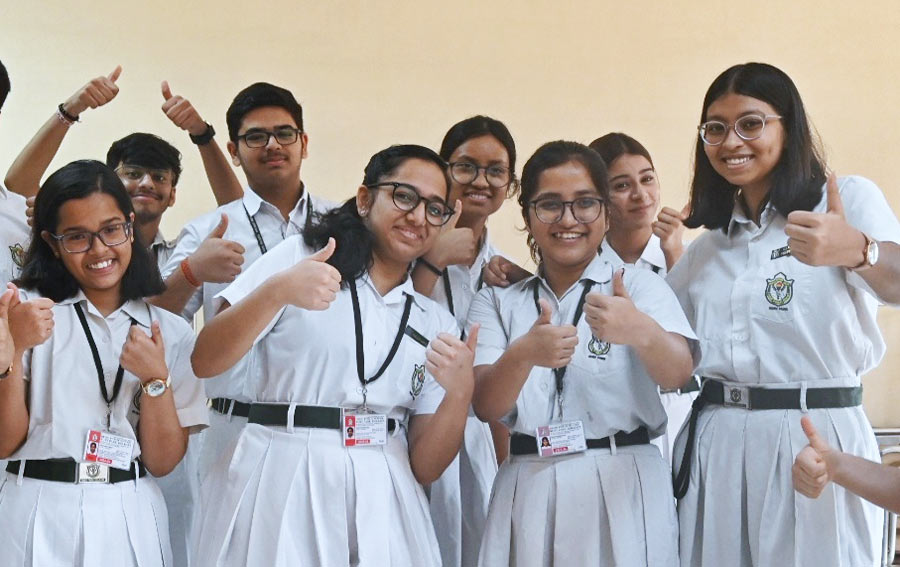 The Central Board of Secondary Education (CBSE) class X and XII results were announced on Monday. The overall pass percentage for class XII is 87.98% and for class X is 93.60%. Students of Delhi Public School Ruby Park were seen celebrating their success  