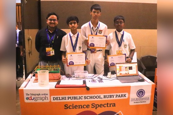 Delhi Public School, the winners of Science Spectra 2024, with the project Plant Multifunctional System