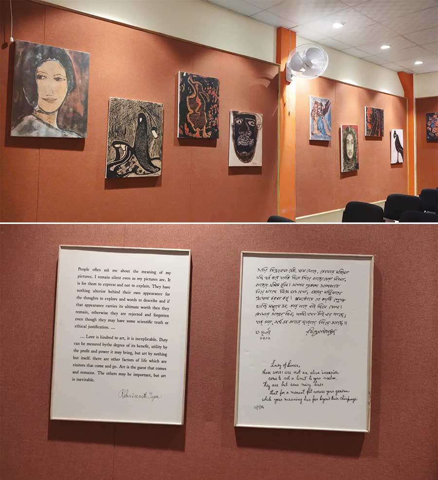 Vanibandhan, the Cell for Multilingualism at Women's Christian College, Kalighat, celebrated Rabindra Jayanti this year with a daylong literary fiesta. ‘Verse, Voice and Vision’, in association with Penprints Publication. It began with the inauguration of Rabindra Kaksha, a Tagore-themed gallery-cum-conference room