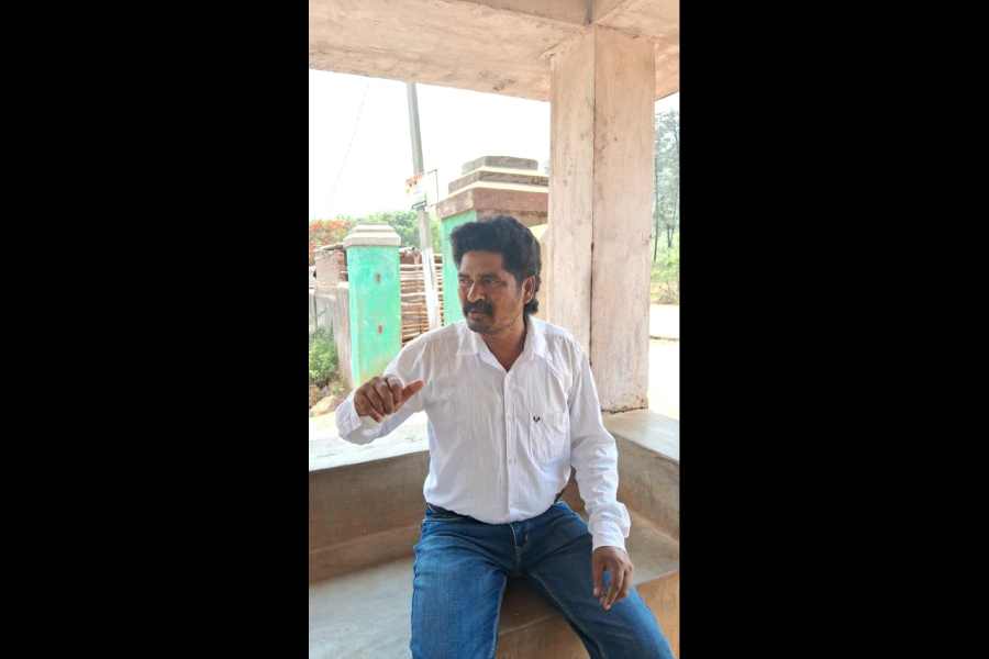 Sunil Mallick, who makes a living by rearing goats.