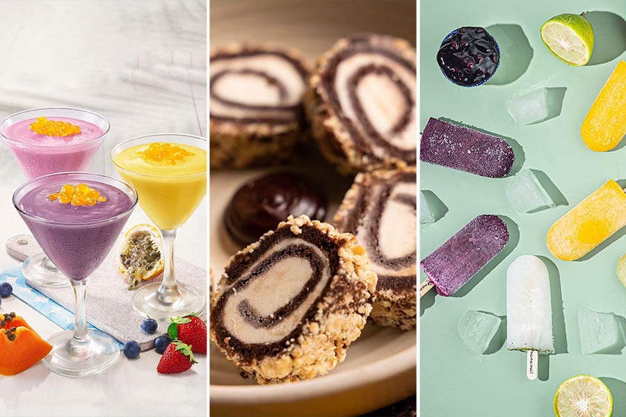 Beat the heat with frozen delights from chocolate ice-cream cake rolls to frozen mocktail martinis, popsicles and more