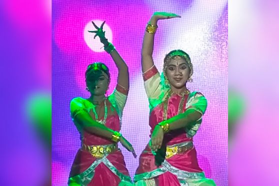 Students performing dazzling dance numbers